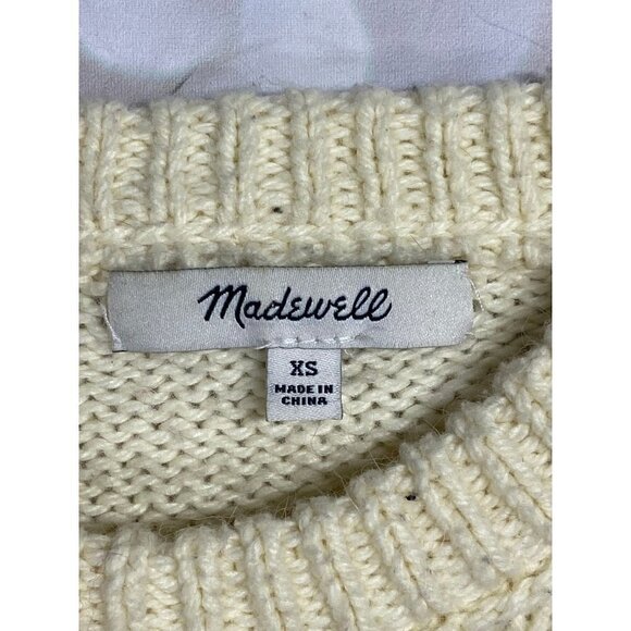 Madewell Heart Keaton Cotton/Poly/Alpaca Pullover Sweater, Women's XS - Picture 3 of 7